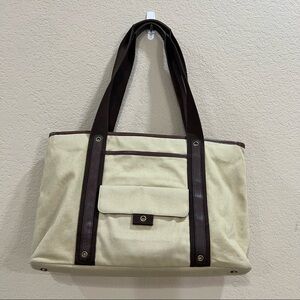 Eddie Bauer Cavas Tote Bag Large Carry On Bag 18W*20*H*6D Travel Airport Laptop